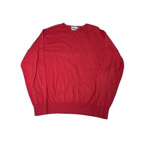 Peter Millar‎ Crown Soft Mens Red Cotton Silk Crewneck Sweater Size L